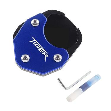 Imagem de Acc-Creativity Suporte de pé de motocicleta com ampliador lateral para placa de extensão compatível com Triumph Tiger Sport 660 (azul)