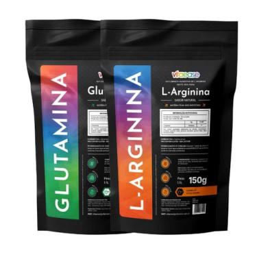 Imagem de Vitaease  LArginina Em Pó 150g  Glutamina Em Pó 150g, Sem sabor