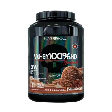 Imagem de Whey 100% Hd Sorvete De Chocolate 900G Black Skull