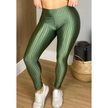 Imagem de Calça Legging Cirre 3D feminina lisa - Renluc Modas, Verde, p
