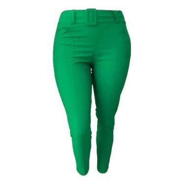 Imagem de Calça Bengaline Moda Feminina Com Bolsos Social 40 Até 52  - Bucci Bou