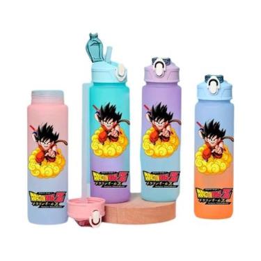 Imagem de Grande Capacidade 750 Ml Dragon Ball Son Goku Gohan Gradiente Palha Ga