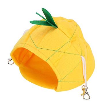 Imagem de aqxreight Pet Winter Bed Hamsters Golden House House House para SM Animal Tocando Sleepingyellow Pineapple SM Pet Pet Bedsm Casamento de Animais Capinho Quente Housepet Hammocksm Bed House Apenas