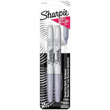 Imagem de SHARPIE Marcador Permanente Metalico Prateado, Blister com 2 un, 39108PP, Prata, Pack of 1 Blister