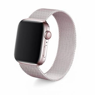 Imagem de Relógio Smartwatch W34S Rosê Gold com Pulseira de Aço Removível Monitor Cardiaco