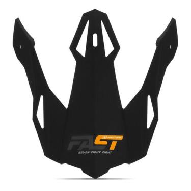 Imagem de Pala Capacete Pro Tork Fast 788 Skull Solid, PRETO - LARANJA, Único