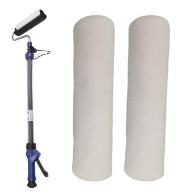 Imagem de Rolo de Pintura Kit 2 Uni Para Rolo com Reservatorio Sem Suporte Tinta Parede Teto Construçao Obra