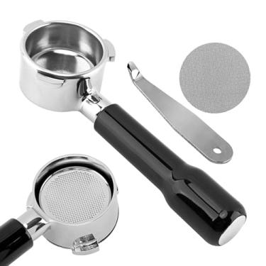 Imagem de Filtro portátil sem fundo de 54 mm, 3 orelhas com tela de disco de aço inoxidável, serve para máquinas Breville de 54 mm, acessórios de máquina de café expresso (820/840/870/879/880/450)