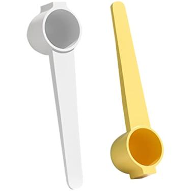 Imagem de Kisangel 2 colheres de medição reutilizáveis para bebês colheres de chá de leite de plástico para utensílios de proteína restaurante casa cozinha em pó café