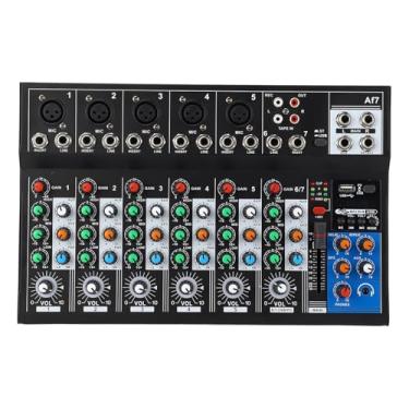 Imagem de Tangxi Mixer de 7 Canais, Interface BT USB Com Luz Indicadora LED Console de Mixagem de Som para Streaming Ao Vivo Em Palco Doméstico, Streaming Sem Fio para, IOS, Tablets