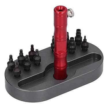 Imagem de Conjunto de ferramentas de remoção de tubo de coroa de relógio, kit de reparo profissional de relógio com 7 bocais de parafuso e 5 bicos de pressão, cabo durável de aço e alumínio 45#