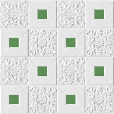 Imagem de Painéis De Parede 3d Diy Adesivo De Parede 3d Autoadesivo Painel De Teto Estéreo Decoração De Telhado Papel De Parede De Espuma Autoadesivo à Prova D'água Diy Deco, 9, 4pcsX70X70cm