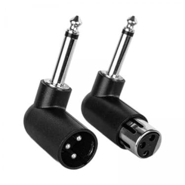 Imagem de JWQFBC 2x XLR 3 Pinos Macho Fêmea para Adaptador XLR de 1/4" 6,35 Mm Conector Leve Plug And Play para Mixers de Performance