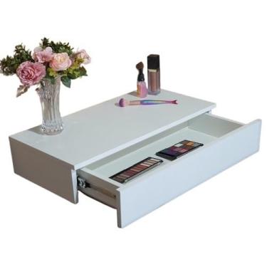 Imagem de Penteadeira Suspensa com Gaveta Multifuncional Corrediça Organizadora Maquiagens Hall de Entrada