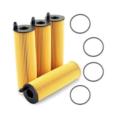 Imagem de Filtro de óleo do motor adequado para Mercedes-Benz Sprinter 2500 3500 3500XD 2023 2024, com substituição de junta A6541801100 6541801100, pacote com 4