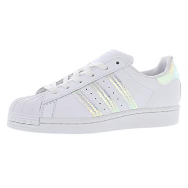 Imagem de adidas Originals Tênis infantil unissex Superstar, branco/preto, 6 Big Kid