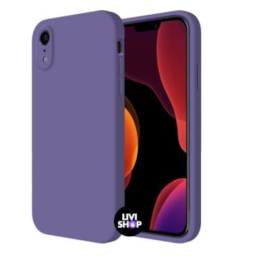 Imagem de Capa Case Capinha Para iPhone XR Silicone Com Bordas Elevadas Aveludada Forro Premium (LAVANDA)
