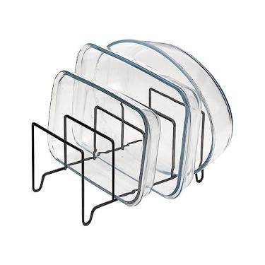 Imagem de Organizador para Refratários Preto – Suporte Aramado de Cozinha 15x27x14 cm para Travessas e Assadeiras