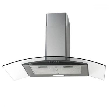 Imagem de Coifa de Parede Fit com Vidro 90cm 127v Inox - Fischer, Cinza, 110V