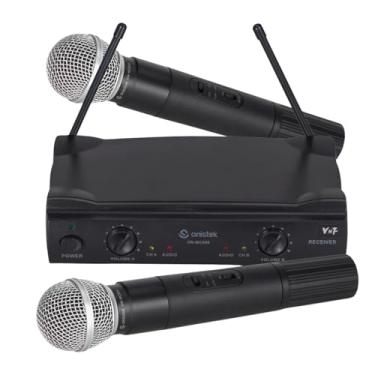 Imagem de Kit 2 Microfone Sem Fio Profissional Karaokê Igreja Dinâmico