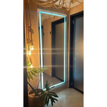 Imagem de Espelho com led 3 cores 0,80x1,80 corpo todo - ESPELHOLED DECOR