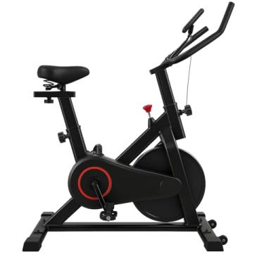 Imagem de Bicicleta Ergometrica Spinning Semi Profissional 4kg inercia Preto Silenciosa e com proteção a correia de Inercia, para sua Comodidade e laser em familia