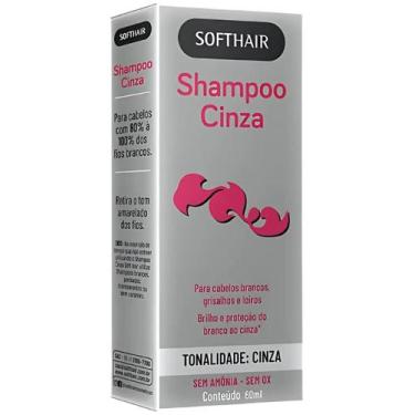 Imagem de Shampoo Cinza Soft Hair Cabelo Grisalho Profissional Sem Amonia E Oxid