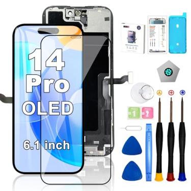 Imagem de EFAITHFIX Tela de substituição para iPhone 14 Pro OLED [NÃO LCD] Tela sensível ao toque 3D de 6,1 polegadas, montagem de digitalizador FHD para A2650, A2889, A2890, A2892, com ferramentas de reparo