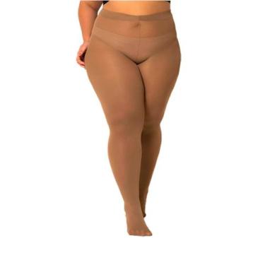 Imagem de Kit com 3 Meias Calças Fio 80 Opaca Trifil 6100 Plus Size, Bege, 2XG