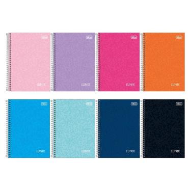 Imagem de Caderno espiral capa dura 1/4 80 folhas Lunix Tilibra