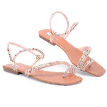 Imagem de Sandália Feminina Rasteirinha Clássica Com Strass-Feminino