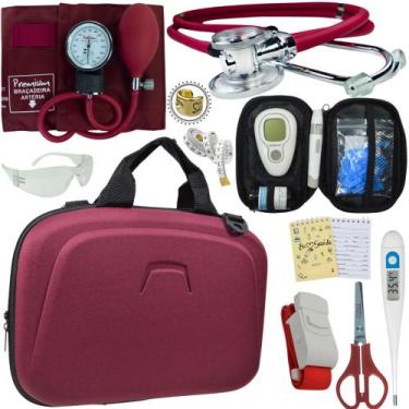 Imagem de Kit Enfermagem Maleta Completo Super Luxo + Monitor Glicose - Love Sau