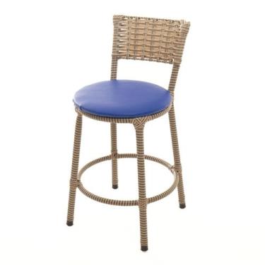 Imagem de Banqueta Baixa Encapada Junco CAPPUCCINO Bar Bistro Americana Cozinha 