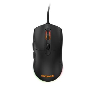 Imagem de Mouse Gamer Pcyes Malus Black Vulcan - 12400 Dpi - Rgb - 6 Botões - Pm