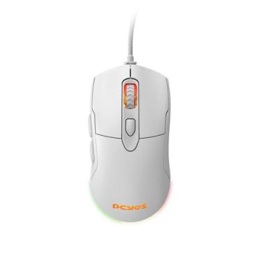 Imagem de Mouse Gamer Pcyes Malus White Ghost - 12400 Dpi - Rgb - 6 Botões - Pmg