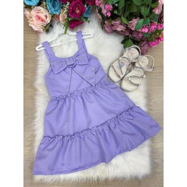 Imagem de Vestido Blogueirinha Lilas para Crianças - Moda Verão, Lavender, 4