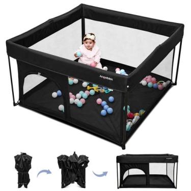 Imagem de Cercadinho para bebês Playard ANGELBLISS, dobrável de 127 x 127 cm, pr