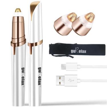 Imagem de Removedor de pêlos de sobrancelhas gurelax, aparador elétrico recarreg