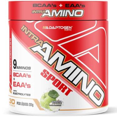 Imagem de Intra Amino Sport Adaptogen 201g Intra e Pré Treino Maça Verde-Unissex