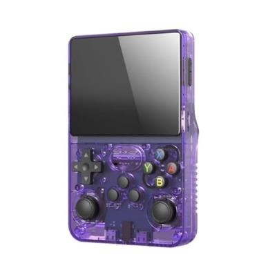 Imagem de O console portátil r36s possui um cartão TF de 128GB integrado e suporta mais de 39.000 consoles de jogos retrô. Possui tela IPS de 3,5 polegadas e utiliza o sistema Arkos 2.0. (Enviado do Brasil) (Roxo)