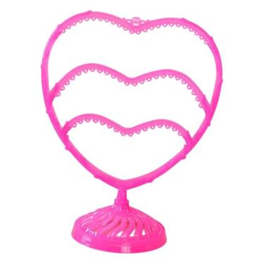 Imagem de UxicRuya Expositor de Brincos em Formato de Coração, Compacto E Prático, Ideal para Joalherias, Lojas, Lojas de Varejo E, Rosa