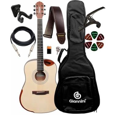 Imagem de Violão Aço Eletroacústico Giannini Gdh + Suporte Spf (NATURAL)
