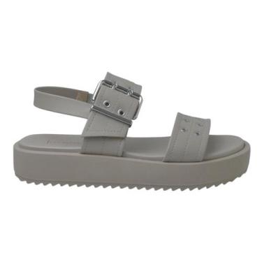 Imagem de Sandália Casual Feminino Moleca 5489.116 Napa Cinza, Cinza, 36