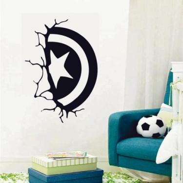 Imagem de Adesivo de Parede Decorativo Geek Escudo Capitão America - V3 Shop