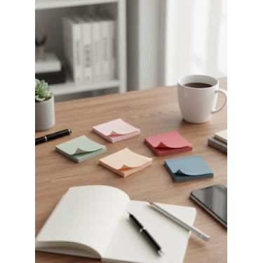 Imagem de 6 abas de índice reposicionáveis de cores para livros, cadernos, organização de arquivos, para escritório e material escolar