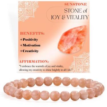 Imagem de Pulseira de miçangas Bivei Sunstone Joy & Vitality para mulheres