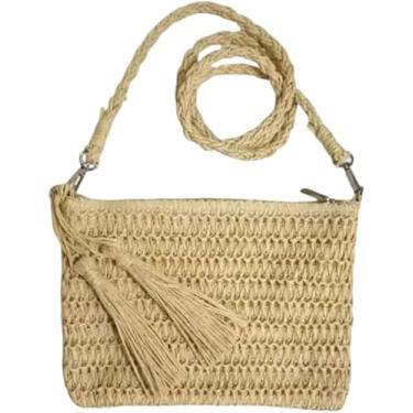 Imagem de Bolsa Artesanal Feminina Transversal com Alça Ajustável – Estilo Casual e Elegante, Material Resistente e Leve | Ideal para o Dia a Dia, Passeios e Viagens | Bege