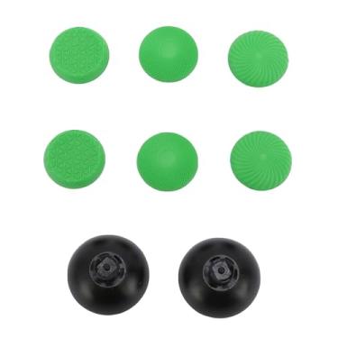 Imagem de Universal Thumbstick Grips, 8 in 1 Controller Joystick Caps Kit with 3 Heights, Non Slip Replaceable Analog Stick Covers for Switch Pro (Green)