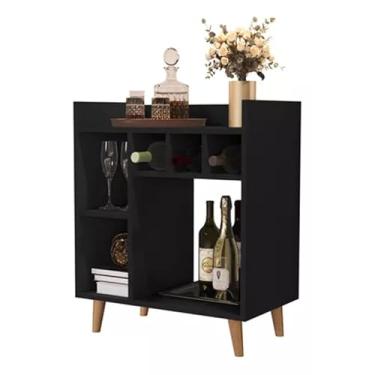 Imagem de Aparador Retrô Buffet Bar Adega Bar,cantinho do café decoração(PRETO)