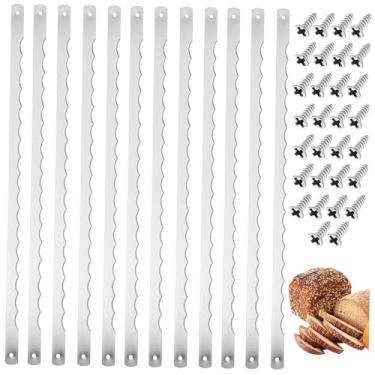 Imagem de 12pcs Bread Tools Bow Knife Blades Bread Slicer Replacement Blades Stainless Steel Knife Refill for Sourdough Cutting